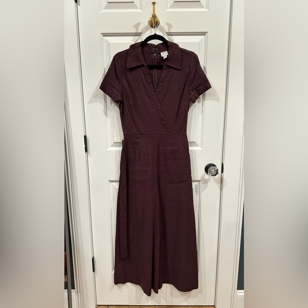 Anthropologie Maeve Deep Burgundy Jumpsuit